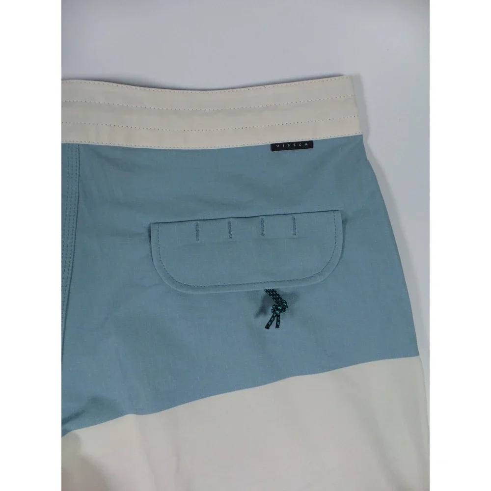 Vissla Shorts Mens Size 32‎ Beige Boardshorts Drawstring Pockets Stretch Blemish